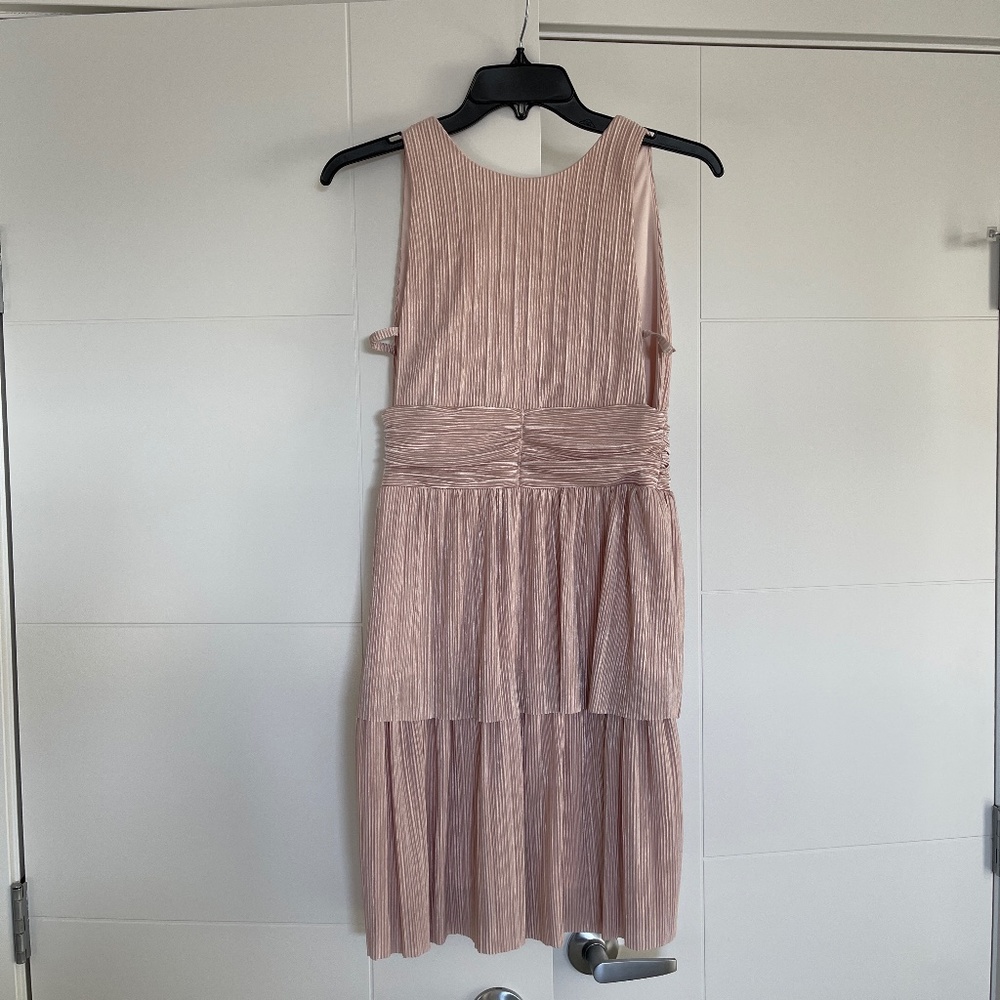 tfnc pink layered sleeveless dress